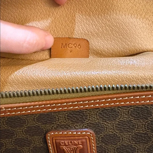 Celine Brown Patterned vanity Bag,calf skin 10"x6" - Picture 6 of 13